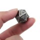 Embossed Steel 7 Pcs Multisided Dice Heavy Metal Polyhedral Dice Set w/ Bag