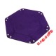 Multisided Dices Set Holder Polyhedral Dices Purple PU Leather Tray for RPG