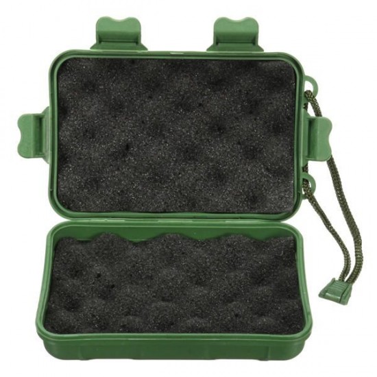 Green Plastic Flashlight Tools Storage Case Box For Outdooors 14.5 x 9.5 x 4cm