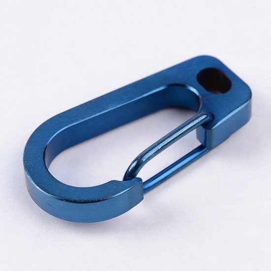 Titanium alloy Lightweight Durable D Shape Flat Hole Outdoor Sport EDC Flashlight Hanging Buckle