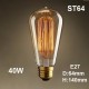 Retro Vintage 40W Edison light bulb E27 110V 220V lamp industrial Incandescent Bulbs Filament