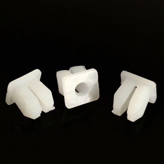 100 pcs Car White Plastic Rivets Fastener Fender Bumper Clips 5mm Hole