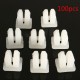 100 pcs Car White Plastic Rivets Fastener Fender Bumper Clips 5mm Hole