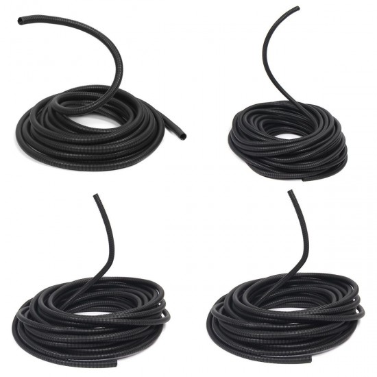 100Ft Split Wire Loom Conduit Sleeve Tube Polyethylene Black Heat Resistant