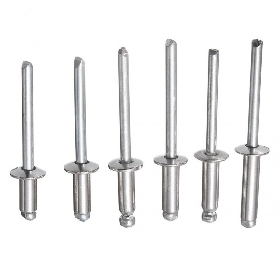 100Pcs M5 Open End Blind Rivets Dome Head 304 Stainless Steel with Break Pull Mandrel