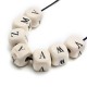 100Pcs Natural Mixed Wooden Alphabet Letter Cube Craft Charms Beads 10mm