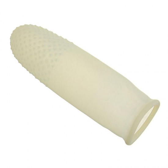 100Pcs White Anti Slip Latex Finger Cot Rubber Fingertip Durable Protective Finger Gloves