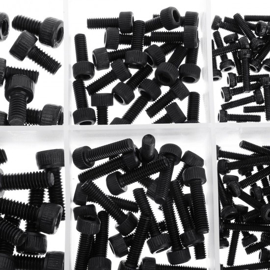 1060Pcs M2 M3 M4 M5 Socket Cap Round Button Head Bolt Screws Hex Nut Washer Set