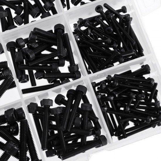 1060Pcs M2 M3 M4 M5 Socket Cap Round Button Head Bolt Screws Hex Nut Washer Set