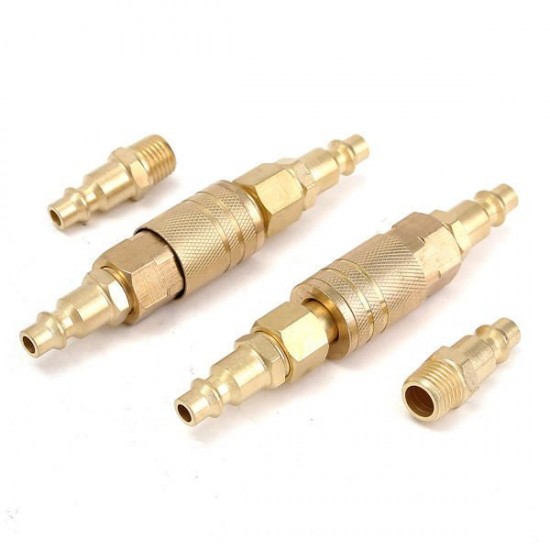 10Pcs 1/4inch NPT Brass Coupler Adapter Quick Disconnect Hose Fittings