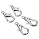 10Pcs 23mm Silver Zinc Alloy Lobster Claw Clasp with 1.7mm Round Ring