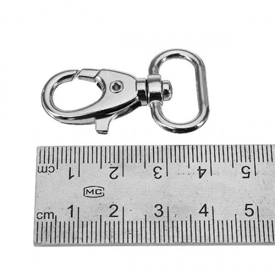 10Pcs 40mm Silver Zinc Alloy Swivel Lobster Claw Clasp Snap Hook with 19mm Oval Ring