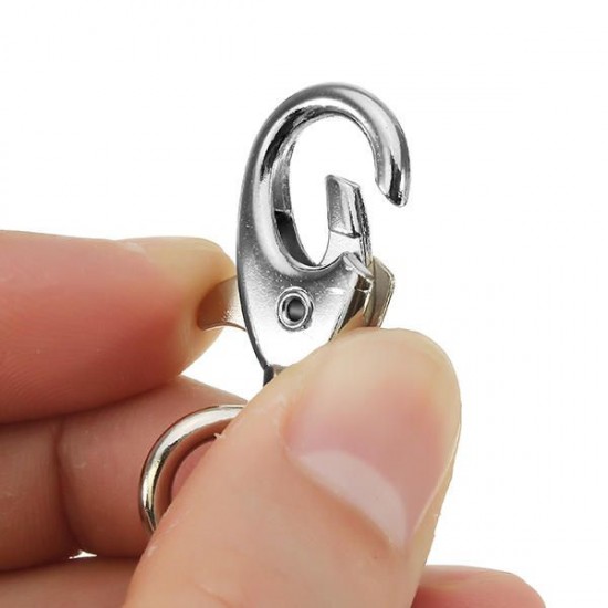 10Pcs 40mm Silver Zinc Alloy Swivel Lobster Claw Clasp Snap Hook with 19mm Oval Ring