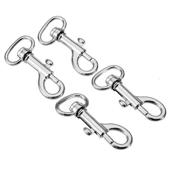 10Pcs 44mm Silver Zinc Alloy Swivel Bolt Snap Hook Trigger Clip Clasp with 16mm Oval Ring