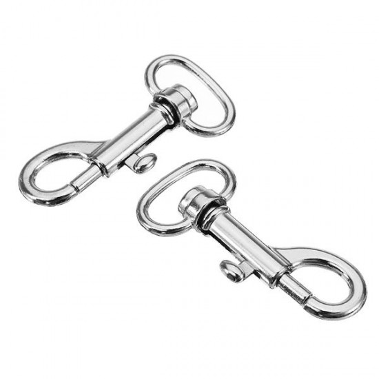 10Pcs 44mm Silver Zinc Alloy Swivel Bolt Snap Hook Trigger Clip Clasp with 16mm Oval Ring
