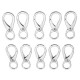 10Pcs 45mm Silver Zinc Alloy Double Eye Shaped Spring Snap Hook with 11mm Round Ring