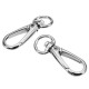 10Pcs 45mm Silver Zinc Alloy Oval Swivel Spring Snap Hook Trigger Clip with 11mm Round Ring