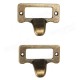 10Pcs 48MM*38MM Brass File Label Tag Drawer Handle Knob With Screws