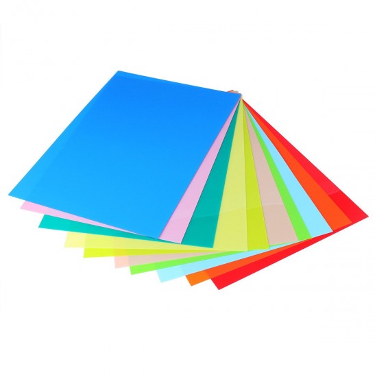 10Pcs A4 Size Multicolor Shrinks Film Plastic Sheet DIY Resin Decorating Unprintable Films Toys Craft Material