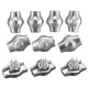 10Pcs Clip Stainless Steel Wire Rope Simple Grips Cable Clamps Caliper 2mm-6mm