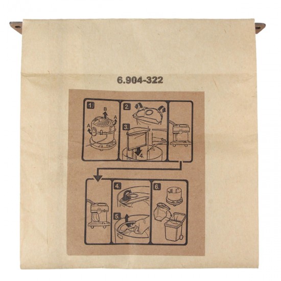 10Pcs Dust Vacuum Cleaner Paper Bag For Karcher A2024PT A2054 A2064PT WD2.200