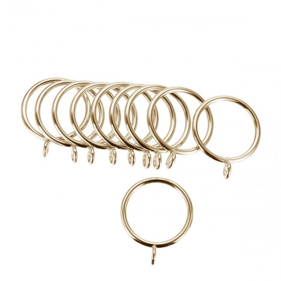 10Pcs Metal Curtain Rings Drapery Hanging Rings 3 Colors for 38mm Pole Rod