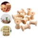 10Pcs Vintage Style Wooden Bobbins Spools Reels For Sewing Ribbons Twine Crafts