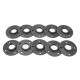 10Pcs/Set 1/2'' 3/4'' 1'' Malleable Cast Iron Floor Flange Plates 4 Holes Black Pipes Fittings Industrial Pipe Furniture Wall Mount DIY Decor