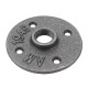 10Pcs/Set 1/2'' 3/4'' 1'' Malleable Cast Iron Floor Flange Plates 4 Holes Black Pipes Fittings Industrial Pipe Furniture Wall Mount DIY Decor