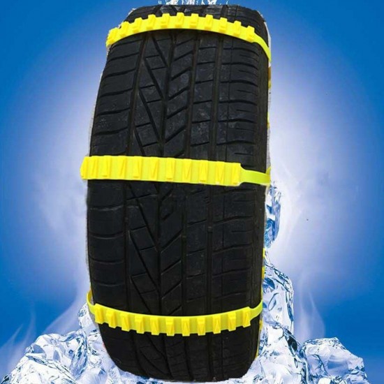 10Pcs/Set Car Snow Tyre Chain Wheel Belt Beef Nylon Anti-Skid Tendon Ice Set