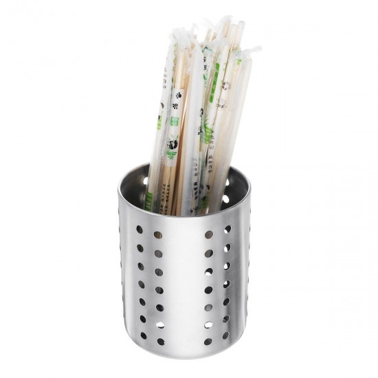 10x12.5cm Stainless Steel Chopsticks Organizer Drain Basket Rack Kitchen Tableware Storage Holder