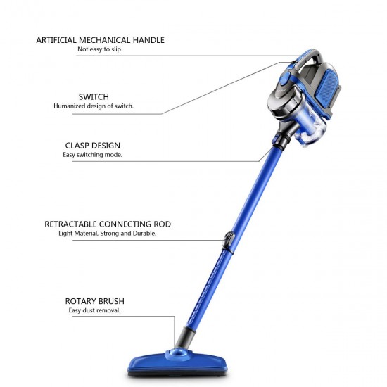 12000Pa Suction 600W 2 In 1 Cordless Handheld Stick Wired Vacuum Cleaner Tool