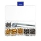 120Pcs Double Cap Rivets Tool Kit Metal Studs Hat Bag Leather Clothes Craft