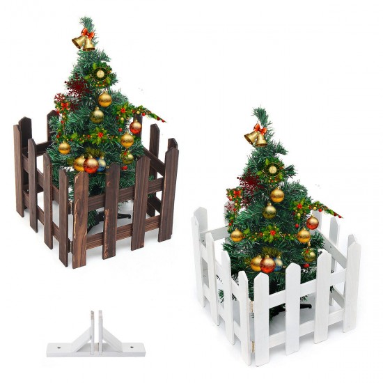 120cmx30cm DIY Wood Picket Fence With Screws House Wedding Party Garden Christmas Tree Decoration