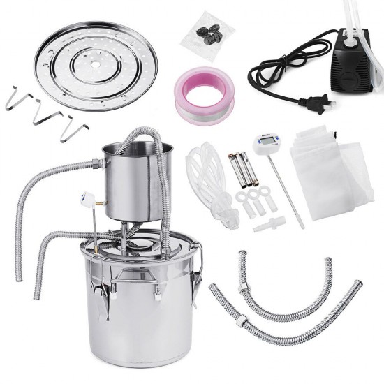 12L/20L/50L Moonshine Still Spirits Kit Water Alcohol Distiller Boiler Home Brewing Kit Stainless Steel DIY