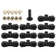 1/4'' Brass Low Pressure Misting Nozzle Quick Plug Socket Plug Spray Set Outdoor Garden Water Spray Atomization Irrigation Fittings With Tees Pipe