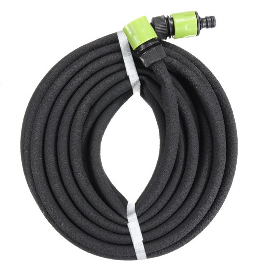 15m Black Porous Watering Soaker Hose Flexible Watering Tubing Pipe Garden Drip Irrigation