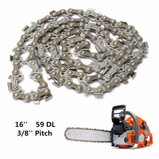 16 Inch 59 Drive Substitution Chain Saw Saw Mill Chain 3/8 Inch Links Pitch 050 Gauge