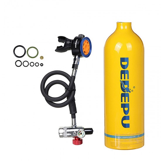 1L MIni Scuba Oxygen Cylinder Air Tank Underwater Breathing Diving Valve Kit Set