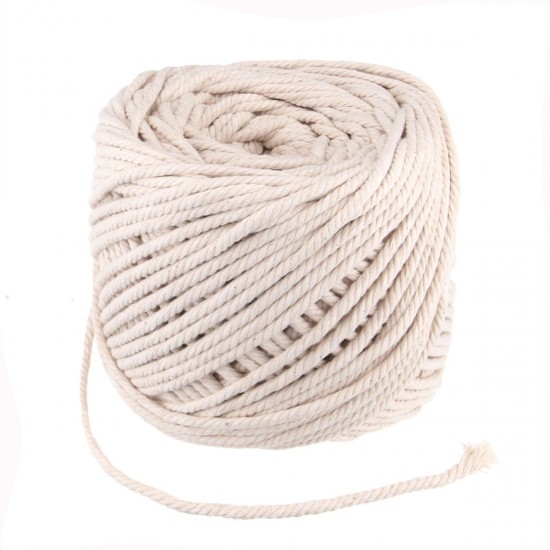 2-5mm Cotton String Twisted Cord Crafting Macrame Rope Decor Hand Braided Wire