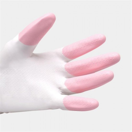 2 Pairs Flocking Clean Gloves Home Washing Laundry Glove For Kitchen Household Antiskid from Xiaomi Youpin