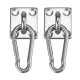 2 Sets Of Suspended Ceiling Wall Mount U-Shaped Hooks Stainless Steel Heavy Duty