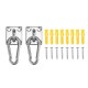 2 Sets Of Suspended Ceiling Wall Mount U-Shaped Hooks Stainless Steel Heavy Duty