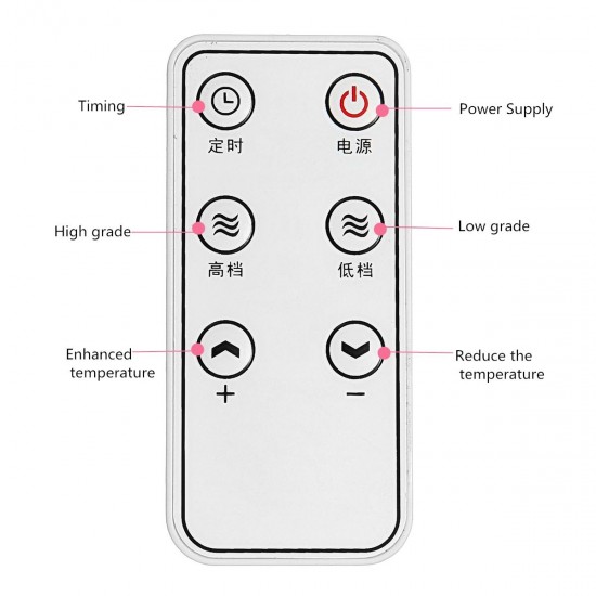 2000W 220V 50Hz Electric Wall Mounted Heater Warmer with Remote Control