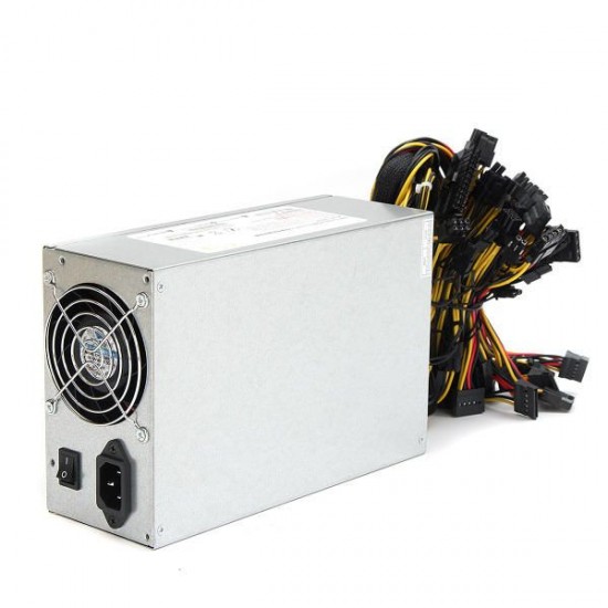 2000W Bitcoin Mining Miner Power Supply Mining Machine with 2 Fan