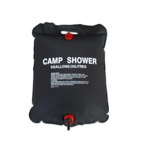 20L Outdoor Camping Solar Shower Pipe Bag Solar Waterbag Portable Heating Bag