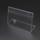 20Pcs 9cmx6cm Acrylic Sign Display Label Price Name Card Tag Holder Stands