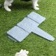 20Pcs Garden Fence Edging Cobbled Stone Effect Plastic Lawn Edging Plant Border Decorations