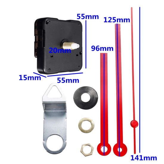 20mm Quartz Silent Clock Movement Mechanism Module DIY Kit Hour Minute Second Without Battery