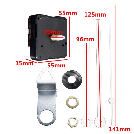 20mm Quartz Silent Clock Movement Mechanism Module DIY Kit Hour Minute Second Without Battery